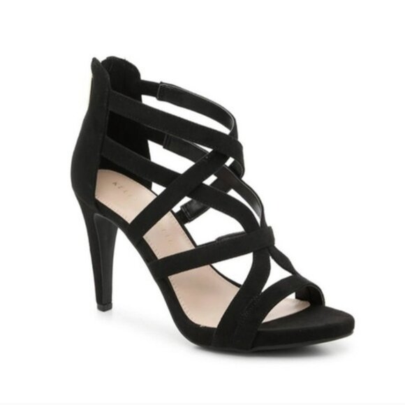 Kelly & Katie Kinsley‎ Black Microsuede Heels size 6M - Picture 1 of 8